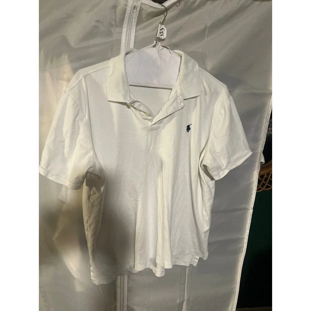 Polo Ralph Lauren Pima Soft Touch Polo Shirt White Mens Large Short Sleeve